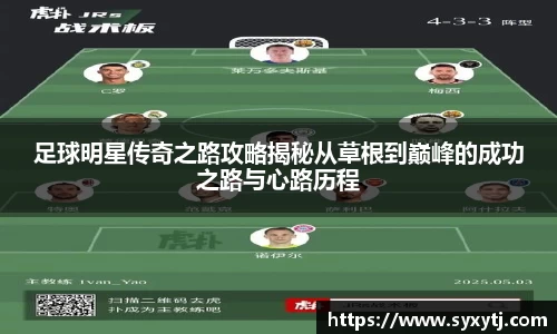 足球明星传奇之路攻略揭秘从草根到巅峰的成功之路与心路历程